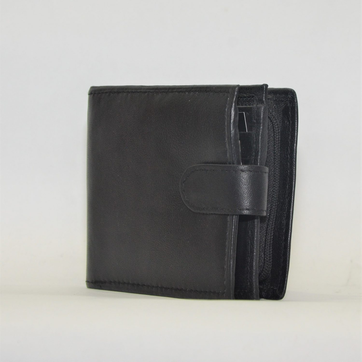 Lorenz Men's Chain Wallet - Leather Coin & Card Holder With Security Chain