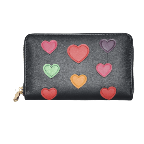 Forest PU Purse – Style No. LW179 Hearts – OJP Products