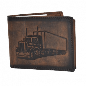 Real leather Embossed Wallet - Style No. AI-91ES (Truck)asst colours