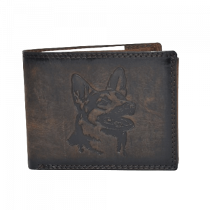 Real leather Embossed Wallet - Style No. AI-91ES (Dog)asst colours