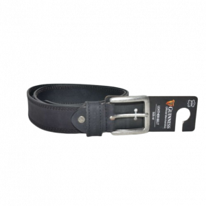 Guinness 1½" Leather Belt - Style No. JBGNBT02 (A) (Black Stitching) (Packs Of 10 ASST Sizes)