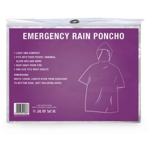 Emergency Rain Poncho- Style No. AA0536 (Pack Of 24 Display Box)