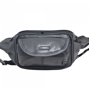Lorenz Leather Organiser Extra Large Waist Bag - Style No. 1964 (Black Only)
