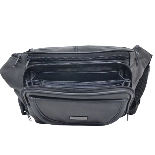 Lorenz Leather Organiser Extra Large Waist Bag - Style No. 1964 (Black Only) - Image 5