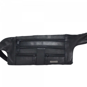Lorenz Flat Leather Waist Bag - Style No. 1449 (Black only)