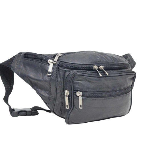 Lorenz Leather Waist Bag - Style No. 1446 (Black Only) - Image 3