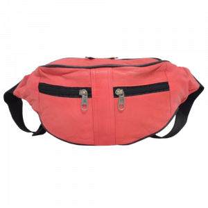 Italia Leather Waist Bag - Style No. BB-008 (Pink)