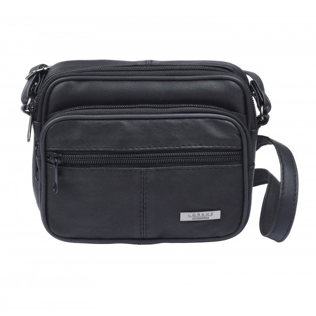 Lorenz Small Leather Shoulder/Belt Bag - Style No. 1910 (Black Only) - Image 3