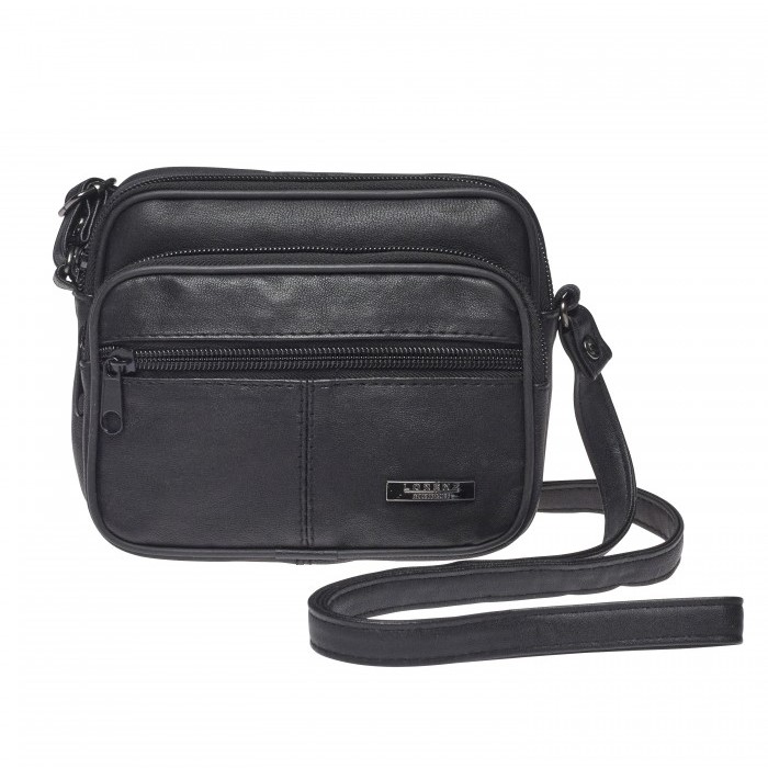 Lorenz Small Leather Shoulder/Belt Bag - Style No. 1910 (Black Only)