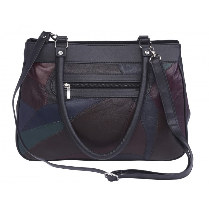 Patch Leather Handbag - Style No. 4777 (Asst Colours) - Image 3