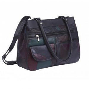 Patch Leather Handbag - Style No. 4777 (Asst Colours)