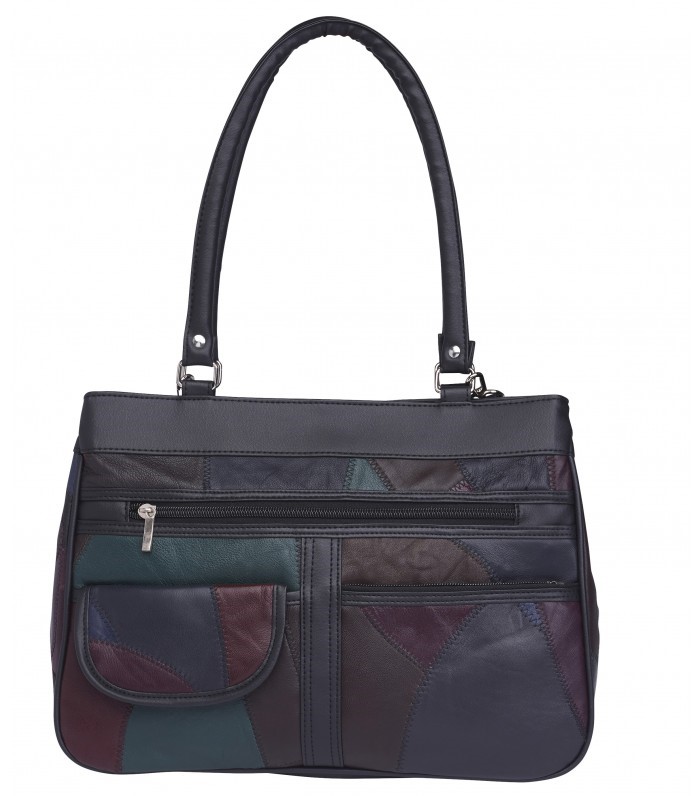 Patch Leather Handbag - Style No. 4777 (Asst Colours) - Image 5