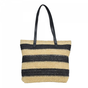 Cornhusk Basket - Style No. JBBK22 Beige/Black (Asst Colours)